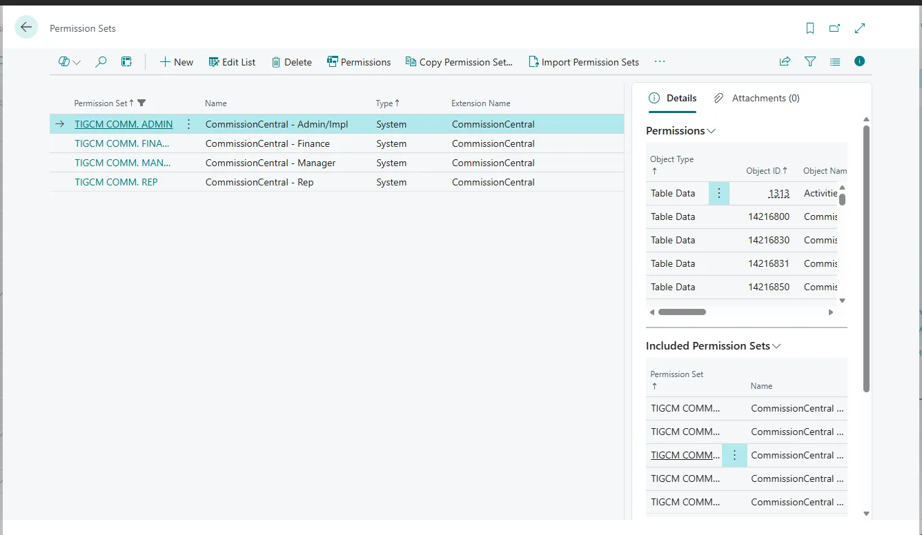 Assigning a CommissionCentral permission set